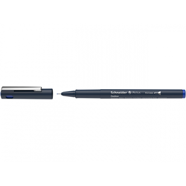 6 Stück Schneider Fineliner Pictus, 477790, tiefblau (Schreibfarbe: blau), 0,4mm 4004675142184 Schneider
