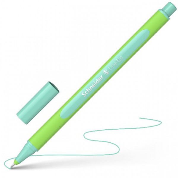 10 Stück Schneider Fineliner Line-Up, 502129, grün (Schreibfarbe: pastel-turquoise), 0,4mm 4004675158369 Schneider