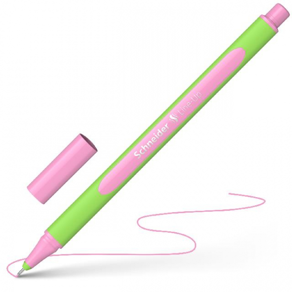 10 Stück Schneider Fineliner Line-Up, 502132, grün (Schreibfarbe: pastel-pink), 0,4mm 4004675158451 Schneider