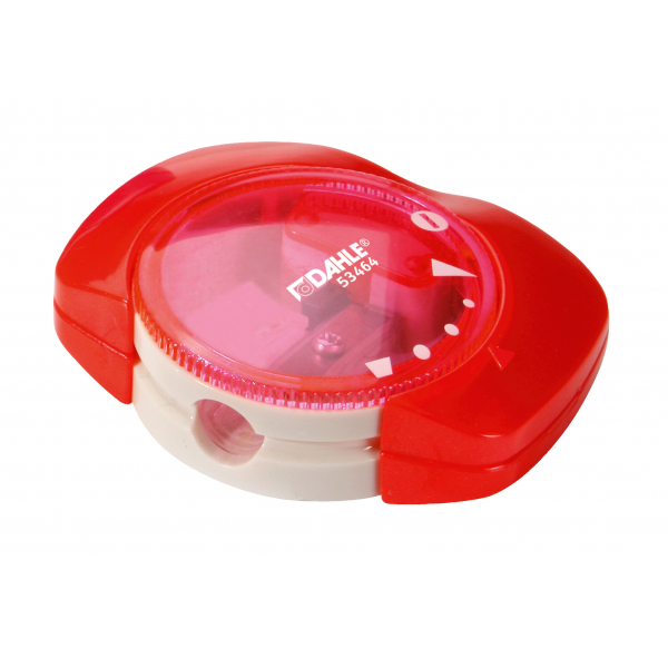 12 Stück Dahle Kunststoffspitzer, bis 8mm 5 einstellbare Spitzenformen, rot 4007885254302 Dahle