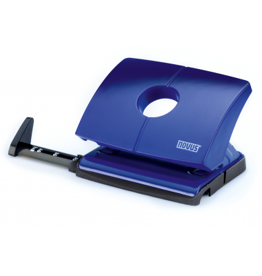 B&uuml;rolocher B216 025-0350, blau, bis 1,6mm 16 Blatt, mit Anschlagschiene