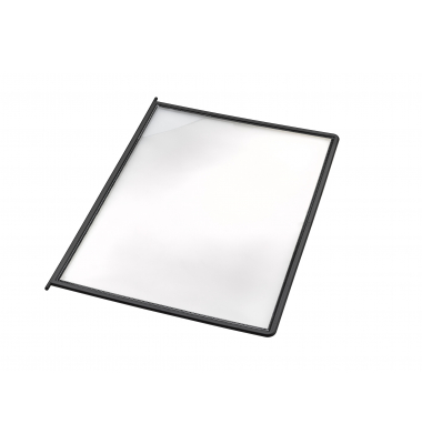 Sichttafel DIN A4, Kunststoffrahmen schwarz, mit Drehzapfen Sichttafel