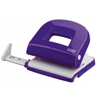 B&uuml;rolocher E216 fresh 025-0574, violett, bis 1,6mm 16 Blatt, mit Anschlagschiene