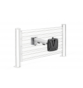 TSS-Tragarm SlatWall silber-anthrazit, 1-teilig,bis 10kg Monitortragarm