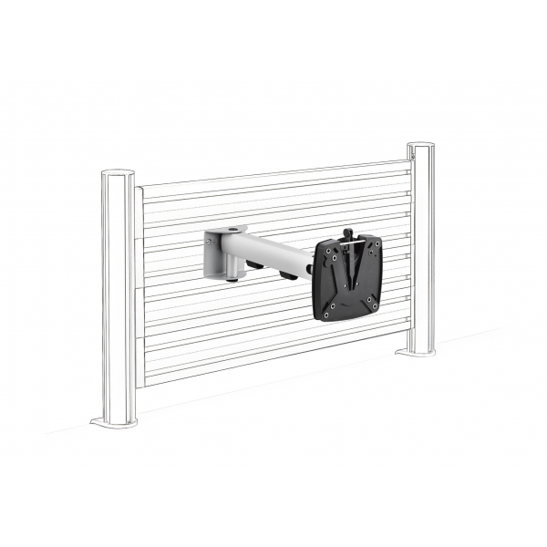 4009729070062 - TSS-Tragarm SlatWall silber-anthrazit 1-teiligbis 10kg Monitortragarm 4009729070062 Mehrplatzsystem