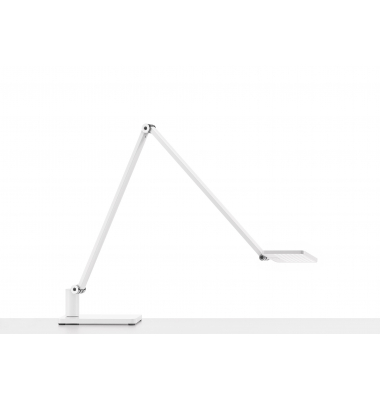 Schreibtischleuchte Attenzia task weiß, LED 3.000 K, mit Standfuß