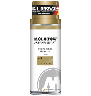 Sprühdose URBAN FINE-ART, Metallic Lack 400ml, Nr. 419 metallic gold