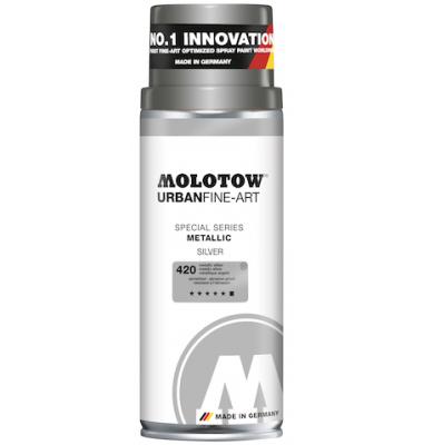 Lackspray metallic silber URBAN FINE-ART, Metallic Lack 400ml, Nr. 420 Dose