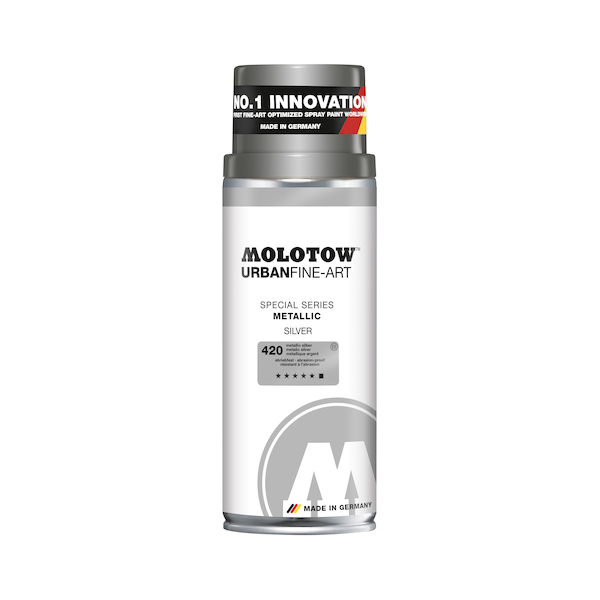4015962890572 - Sprühdose URBAN FINE-ART Metallic Lack 400ml Nr 420 metallic silber 4015962890572 Molotow