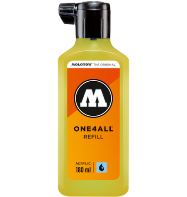 Nachfüllflasche ONE4ALL ACRYLIC 180ml, Nr. 220, neongelb