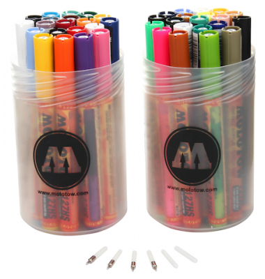 Acrylmarker ONE4ALL ACRYLIC 127HS 2x 20er Dose, Complete Kit, Spitzen