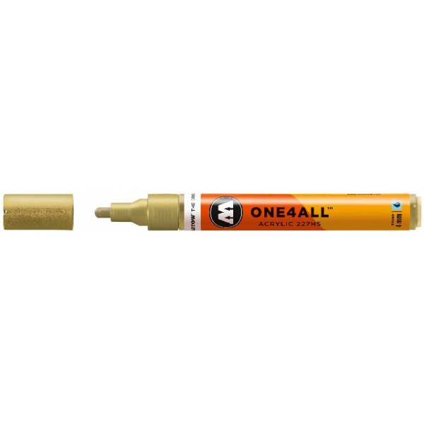 4250397606552 - Acrylmarker ONE4ALL ACRYLIC 227HS 4mm Nr 228 metallic gold 4250397606552 Molotow