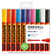 Acrylmarker ONE4ALL ACRYLIC 227HS 10er Etui, 4mm, Basic Set 1