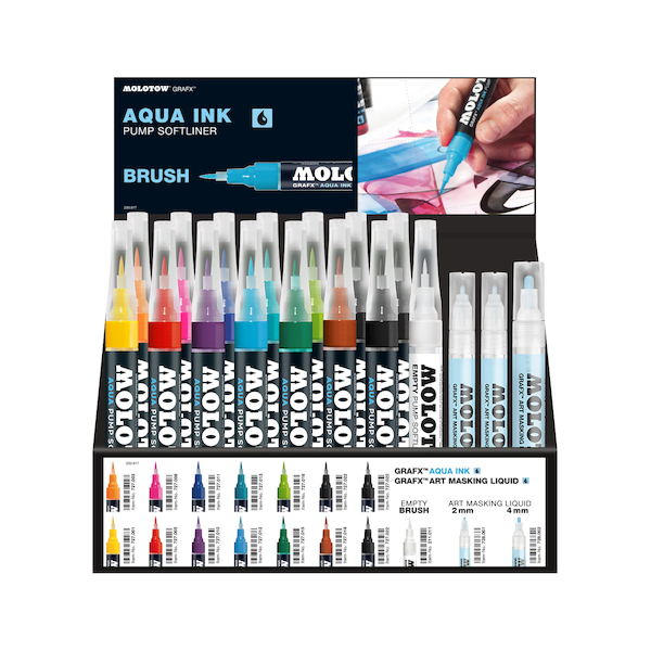 4250397616070 - AQUA INK Softliner Starter Set 66er Sales Display 4250397616070 Molotow 4250397616070 - AQUA INK Softliner Starter Set 66er Sales Display 4250397616070 Molotow