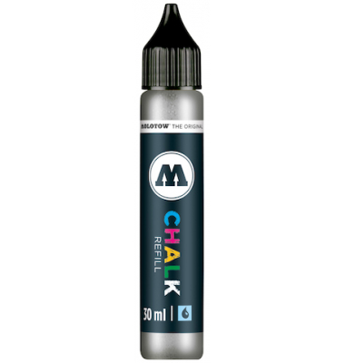 Nachfüllflasche CHALK 30ml, Nr. 001, metallic silber