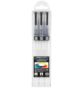 Pinselset AQUA Squeeze, 445501, Gr&ouml;&szlig;en sortiert, 1x flache & 2x runde Spitze