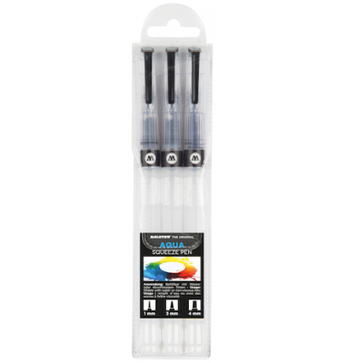AQUA Squeeze Pen Basic-Set 1 je 1x 1, 3 und 4mm Wassertankpinsel