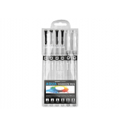 Pinselset AQUA Squeeze, 448049, Gr&ouml;&szlig;en sortiert, 3x flache & 3x runde Spitze