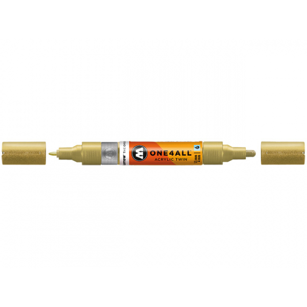 4250397635323 - Acrylmarker ONE4ALL ACRYLIC TWIN 15-4mm Nr 228 metallic gold 4250397635323 Molotow