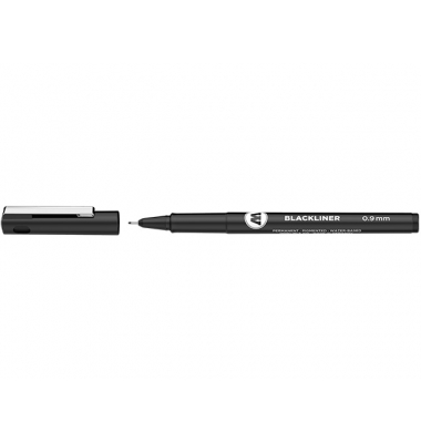 Fineliner Blackliner, 458360, schwarz (Schreibfarbe: schwarz), 0,9mm