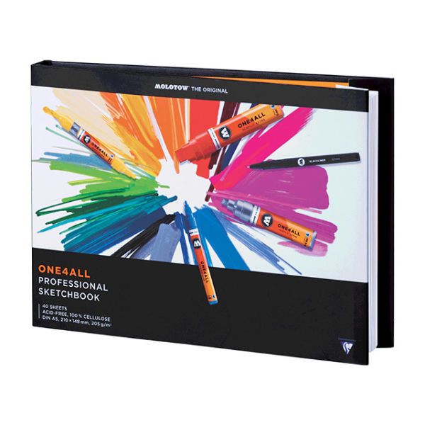 4250397648477 - Zeichenbuch ONE4ALL Professional Sketchbook DIN A5 landscape Zeichenbuch 4250397648477 Molotow