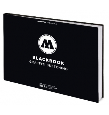 Blackbook DIN A4 Querformat 68 Seiten, Hardcover Umschlag Zeichenbuch