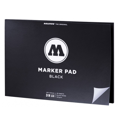Qualitätszeichenblock DIN A4 Marker Pad black, 30 Blatt