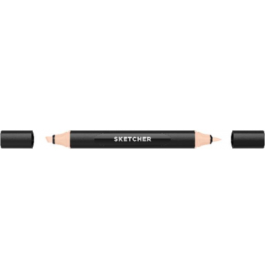 Twinmarker Sketcher brush+chisel O 035 aprikose hell