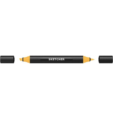 Twinmarker Sketcher brush+chisel O 045 melone