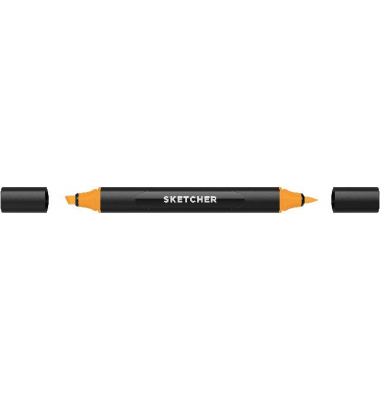 Twinmarker Sketcher brush+chisel O 050 ringelblume