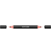 Twinmarker Sketcher brush+chisel R 080 korallenrot mittel