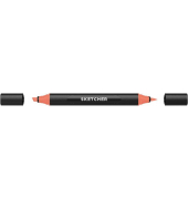 Twinmarker Sketcher brush+chisel R 085 korallenrot