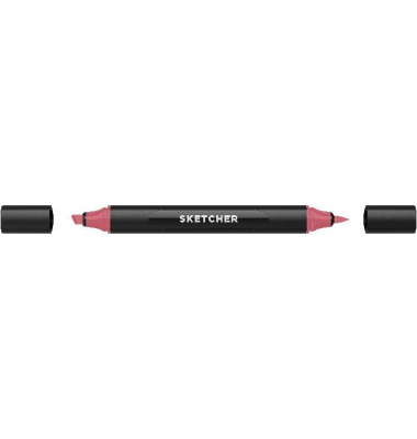 Twinmarker Sketcher brush+chisel R 110 sangria mittel