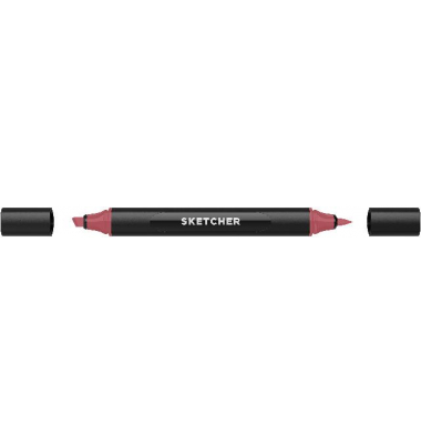 Twinmarker Sketcher brush+chisel R 115 sangria