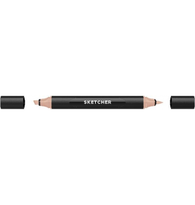 Twinmarker Sketcher brush+chisel M 120 mauve