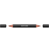Twinmarker Sketcher brush+chisel M 130 rotholz