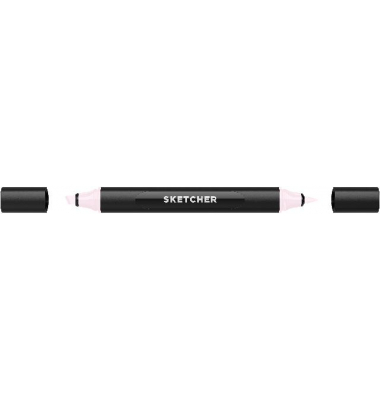 Twinmarker Sketcher brush+chisel P 140 hellpink