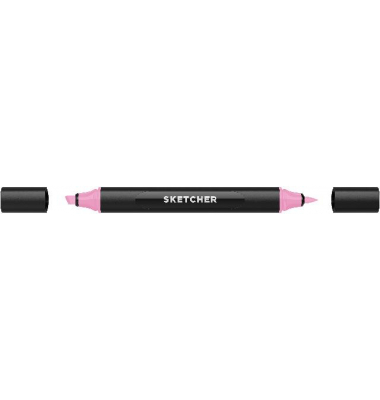 Twinmarker Sketcher brush+chisel P 155 bubblegum