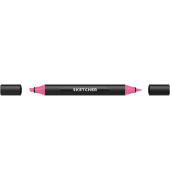 Twinmarker Sketcher brush+chisel P 160 schockpink mittel