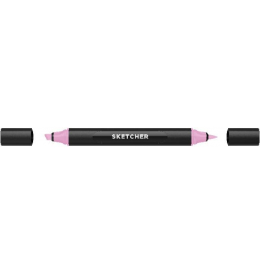 Twinmarker Sketcher brush+chisel PL185 lila