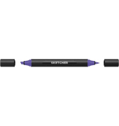 Twinmarker Sketcher brush+chisel V 215 violett