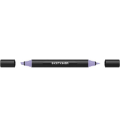Twinmarker Sketcher brush+chisel V 220 blaubeere hell