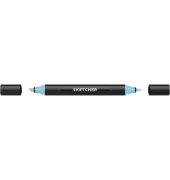 Twinmarker Sketcher brush+chisel B 260 himmelblau mittel