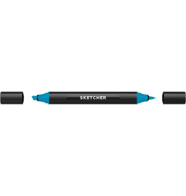 Twinmarker Sketcher brush+chisel B 265 himmelblau