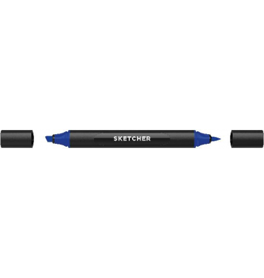 Twinmarker Sketcher brush+chisel B 270 ultramarinblau