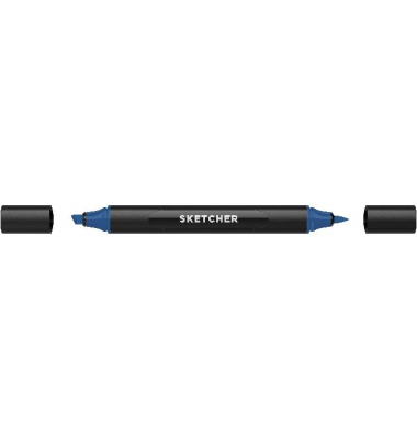 Twinmarker Sketcher brush+chisel B 275 preußisch blau