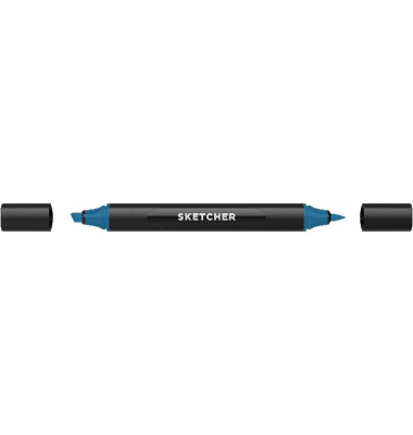 Twinmarker Sketcher brush+chisel B 285 jeansblau