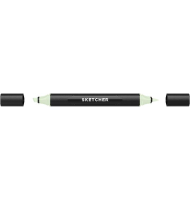 Twinmarker Sketcher brush+chisel T 325 menthol mittel