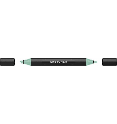 Twinmarker Sketcher brush+chisel T 335 jade