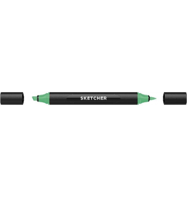 Twinmarker Sketcher brush+chisel G 360 smaragd mittel
